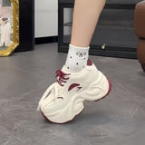 Thick-Soled Height-Increasing Dad Shoes for Petite Women, New Spring Model, Versatile and Popular Platform Casual Sneakers, Low-Top