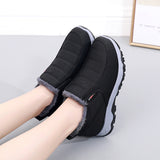 Winter Old Beijing Cloth Shoes Women's Middle-aged and Elderly fleece-lined Thickened sneaker Flat Non-slip Mother Shoes Warm Snow Boots