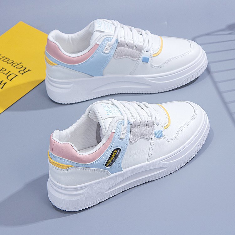 Casual Joker Platform Slab Shoes Sports Color Matching White Shoes Women's 2025 Spring New Explosions Casual Shoes for Children