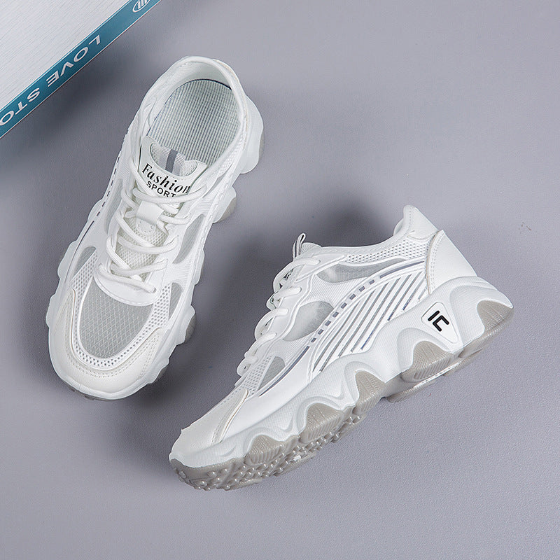 Breathable Mesh Women's Dad Shoes 2026 Spring and Summer Trendy New Flat Thick-Soled Versatile Casual Sports Shoes for Women