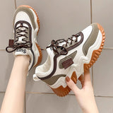 Women's Shoes 2025 Autumn New Women's Shoes Thick-Soled Breathable Dad Shoes Women's Casual Sports Shoes Popular Sneakers for Women