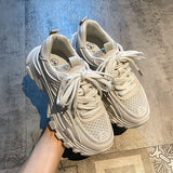 Korean Style Summer Thick-soled Torre Shoes Women's 2023 New Foot-showing Small Height-increasing All-match Breathable Sports Casual Shoes