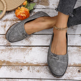 Large Size Popular Foreign Trade Stitched Laser Women's Flats Loafers Foreign Trade Cross-Border E-Commerce Supply Retro