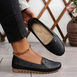 Large Size Popular Foreign Trade Stitched Laser Women's Flats Loafers Foreign Trade Cross-Border E-Commerce Supply Versatile
