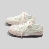 Beier Versatile Korean Style Women's 2026 Spring New Sneakers Student Soft-Soled White Shoes German Training Shoes Breathable Single Shoes