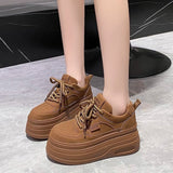 Small height 8cm thick-soled dad shoes women's 2024 autumn new versatile soft-soled platform shoes casual sneaker