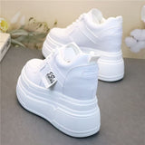 Explosive all-match soft bottom new white shoes wear-resistant thick bottom board shoes increased women's shoes small slim shoes women