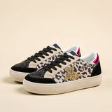 2026 Cross-Border Autumn New Lightweight Sneakers with Non-Slip Soft Soles for Women, Thick-Soled Casual Shoes, Fashionable Star-Patterned White Shoes