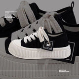 Women's thick-soled canvas shoes 2024 New breathable white shoes soft-soled lightweight casual sneakers for students ins fashion