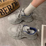 Mori Torre Shoes Women's Summer 2023 New Student Mesh Shoes Breathable Mesh Korean Style Thick-soled White Shoes Women