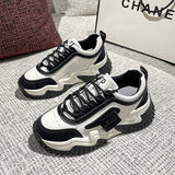 Women's Dad Sneakers Ins 2025 Spring and Autumn New Versatile Color-Blocking Thick-Soled Height-Increasing Casual Sports Shoes Trendy