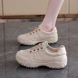 2026 New Flat German Training Shoes for Women, Lace-Up Casual Sneakers, Versatile Board Shoes, Sports Shoes, Women's White Shoes L08010