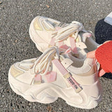 Torre Shoes Women's 2024 New Explosions Summer Thick-soled Mesh Shoes Ins Trendy Korean All-match Niche White Shoes