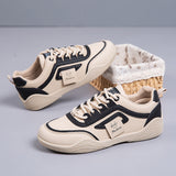 2026 New Spring and Autumn Leather Soft-Soled Women's Casual Non-Slip Sports Sneakers, Lightweight, Wear-Resistant, Versatile White Shoes for Women