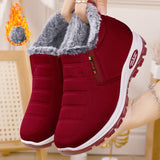 Winter Fleece-Lined Thickened Cotton Shoes for Women, Warm Snow Boots for Middle-Aged and Elderly Mothers, Cross-Border Temu, Non-Slip, Warm, and Comfortable