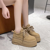 Small height 8cm thick-soled dad shoes women's 2024 autumn new versatile soft-soled platform shoes casual sneaker