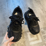 Korean Style Summer Thick-soled Torre Shoes Women's 2023 New Foot-showing Small Height-increasing All-match Breathable Sports Casual Shoes
