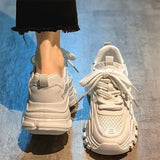 Korean Style Summer Thick-soled Torre Shoes Women's 2023 New Foot-showing Small Height-increasing All-match Breathable Sports Casual Shoes
