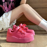 Yellow platform height-increasing board shoes for women 2024 new summer high-value foreign-style comfortable casual sneaker women