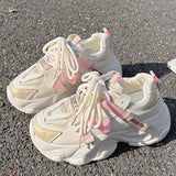 Torre Shoes Women's 2024 New Explosions Summer Thick-soled Mesh Shoes Ins Trendy Korean All-match Niche White Shoes