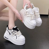Niche Design Thick Sole Increased White Shoes Women's 2025 Spring New 8cm Casual Shoes Casual sneaker