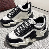 Women's Dad Sneakers Ins 2025 Spring and Autumn New Versatile Color-Blocking Thick-Soled Height-Increasing Casual Sports Shoes Trendy