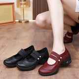 Square Dance Shoes Women's Soft Sole Not Tired Feet Middle-aged and Elderly Mothers Dance Shoes Comfortable Breathable Work Shoes Air Cushion Dance Shoes