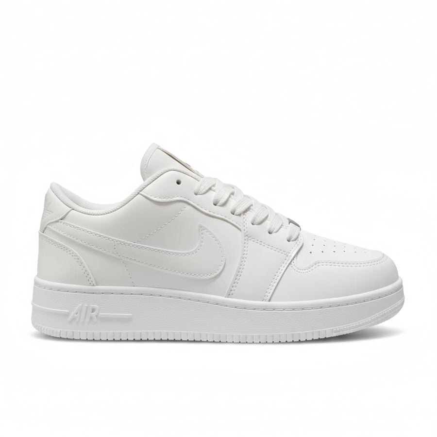 Men’s Classic Air Force Style Sneakers – All White (Street Edition)