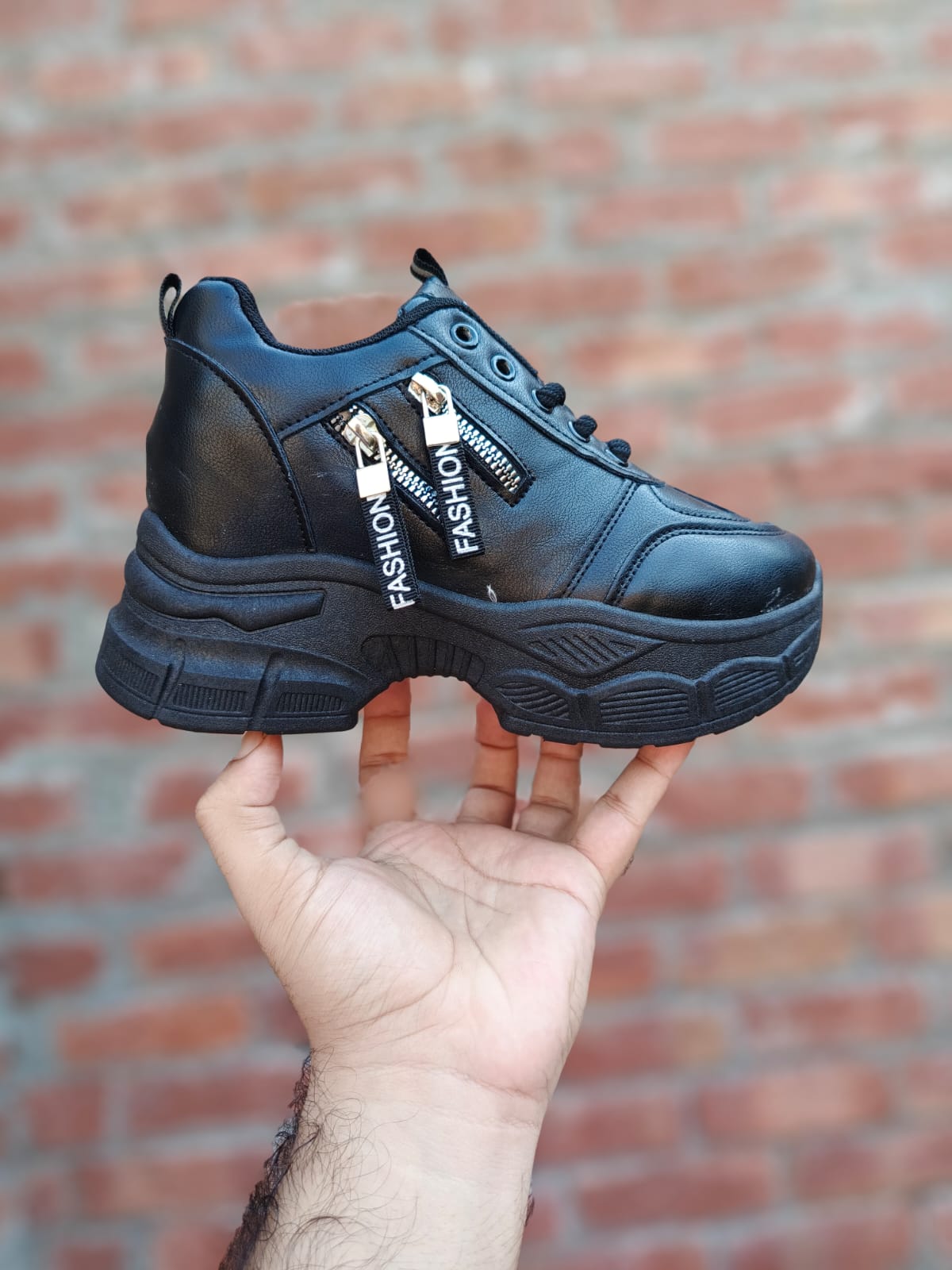 Platform Sneakers Women Shoes 2024 Side Zipper Fashion Casual Shoes Wedge Student Chunky High Heels Sneakers Lady