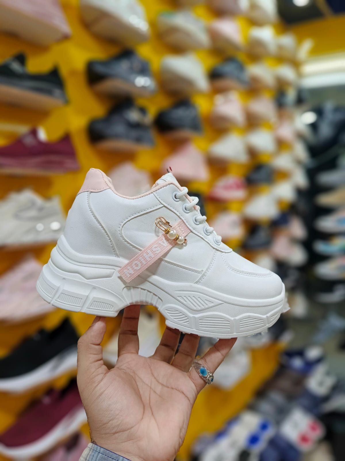 Classic Chunky Sneakers Women Lace Up High Heels Round Toe Platform Shoes for Women Flats Vulcanize Shoes Plus Size Zapatillas