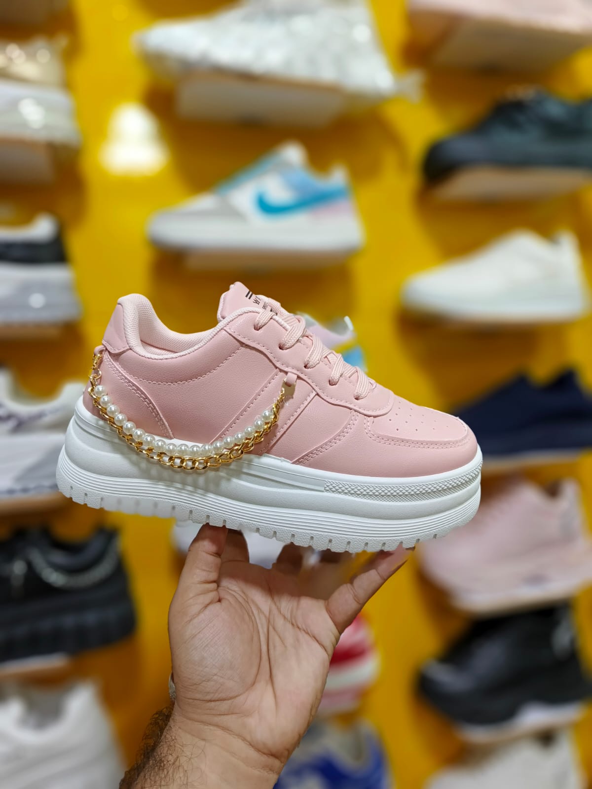 Everything Trends Fashion New Outdoor Women Vulcanized double chain  Shoes Simple Comfortable Wear Soft Increase Casual Sports Shoes