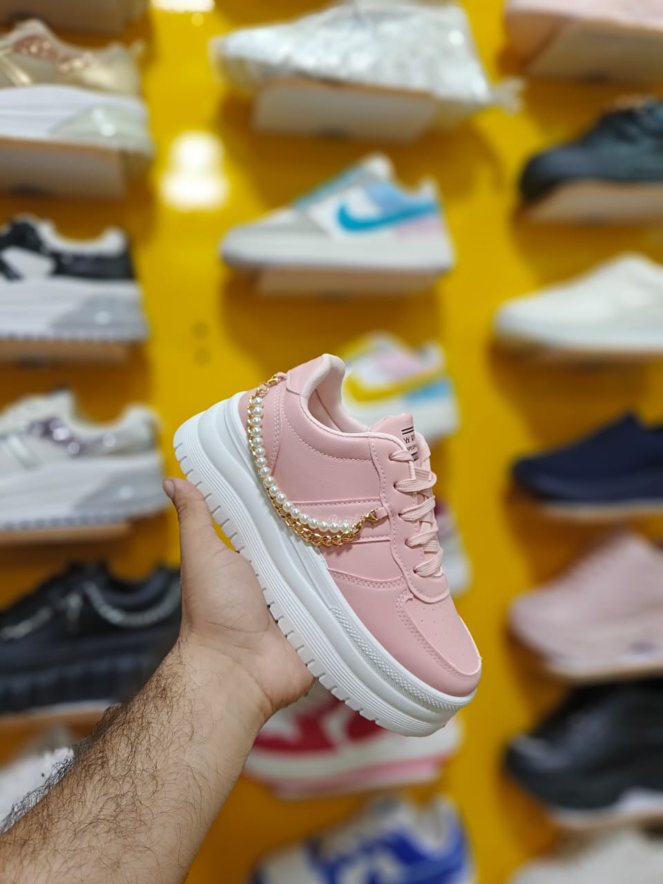 Everything Trends Fashion New Outdoor Women Vulcanized double chain  Shoes Simple Comfortable Wear Soft Increase Casual Sports Shoes