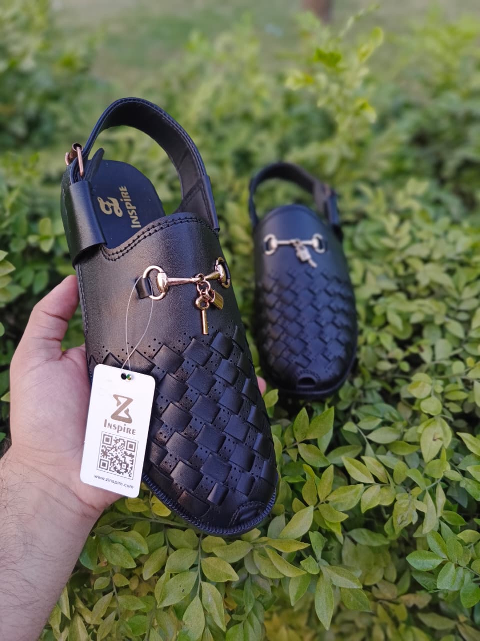 Inspire Men’s Black Traditional Peshawari Sandal – Handcrafted, Premium Comfort