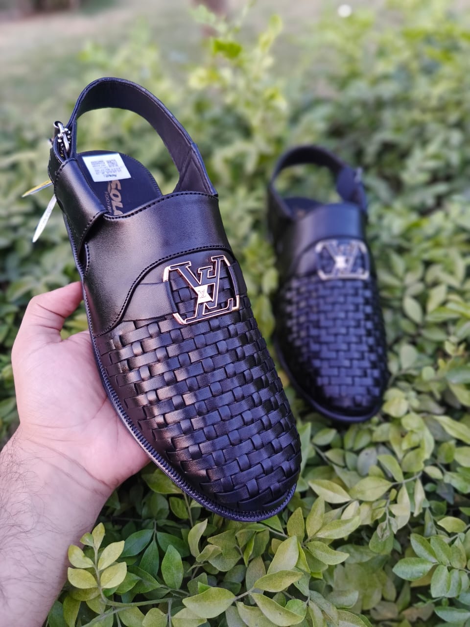 Designer-Inspired Peshawari Sandals for Men – Black, Synthetic, Premium Quality