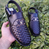 Designer-Inspired Peshawari Sandals for Men – Black, Synthetic, Premium Quality