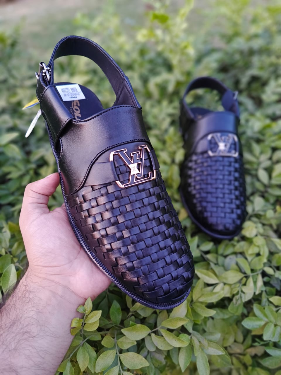 Designer-Inspired Peshawari Sandals for Men – Black, Synthetic, Premium Quality