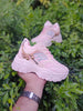 Women’s Pink Chunky Sneakers with Heart Charm – Fashion Casual Shoes