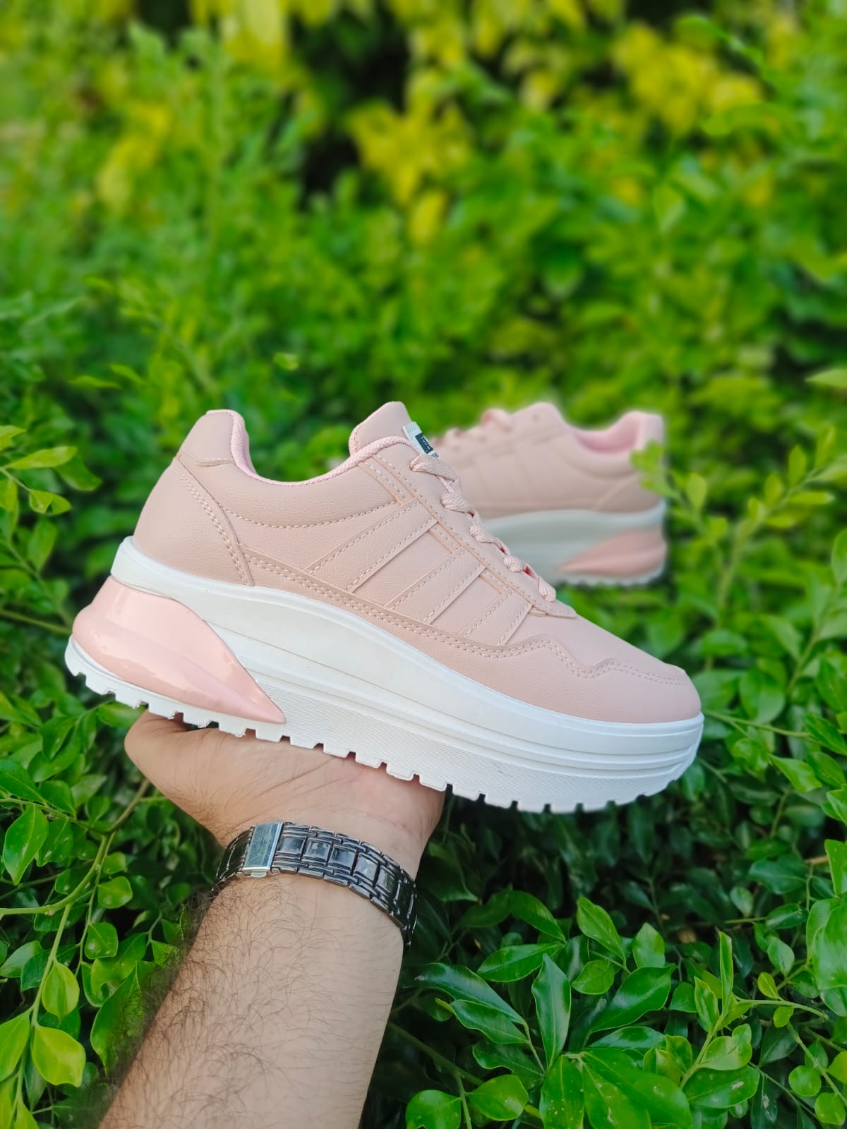 Women’s Chunky Fashion Sneakers | Platform Casual Shoes | Pink Stylish Jogging & Walking Sneakers
