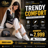 Women's White Platform Sneakers – Casual Chunky Sole Lace-Up Shoes