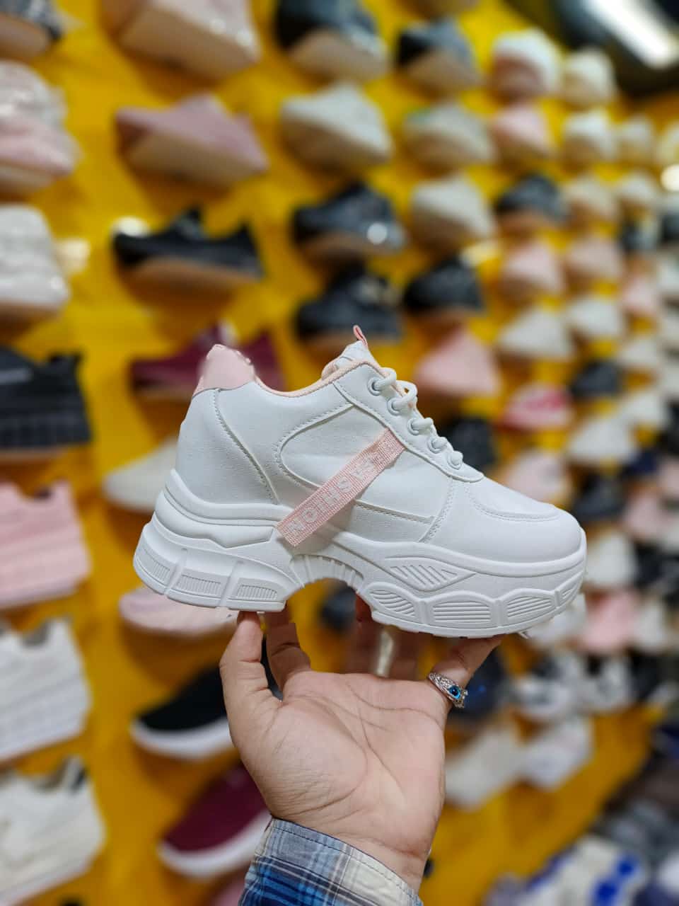 Classic Chunky Sneakers Women Lace Up High Heels Round Toe Platform Shoes for Women Flats Vulcanize Shoes Plus Size Zapatillas