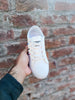 White-Multi plain flat sole sneaker -daily use -easywearing