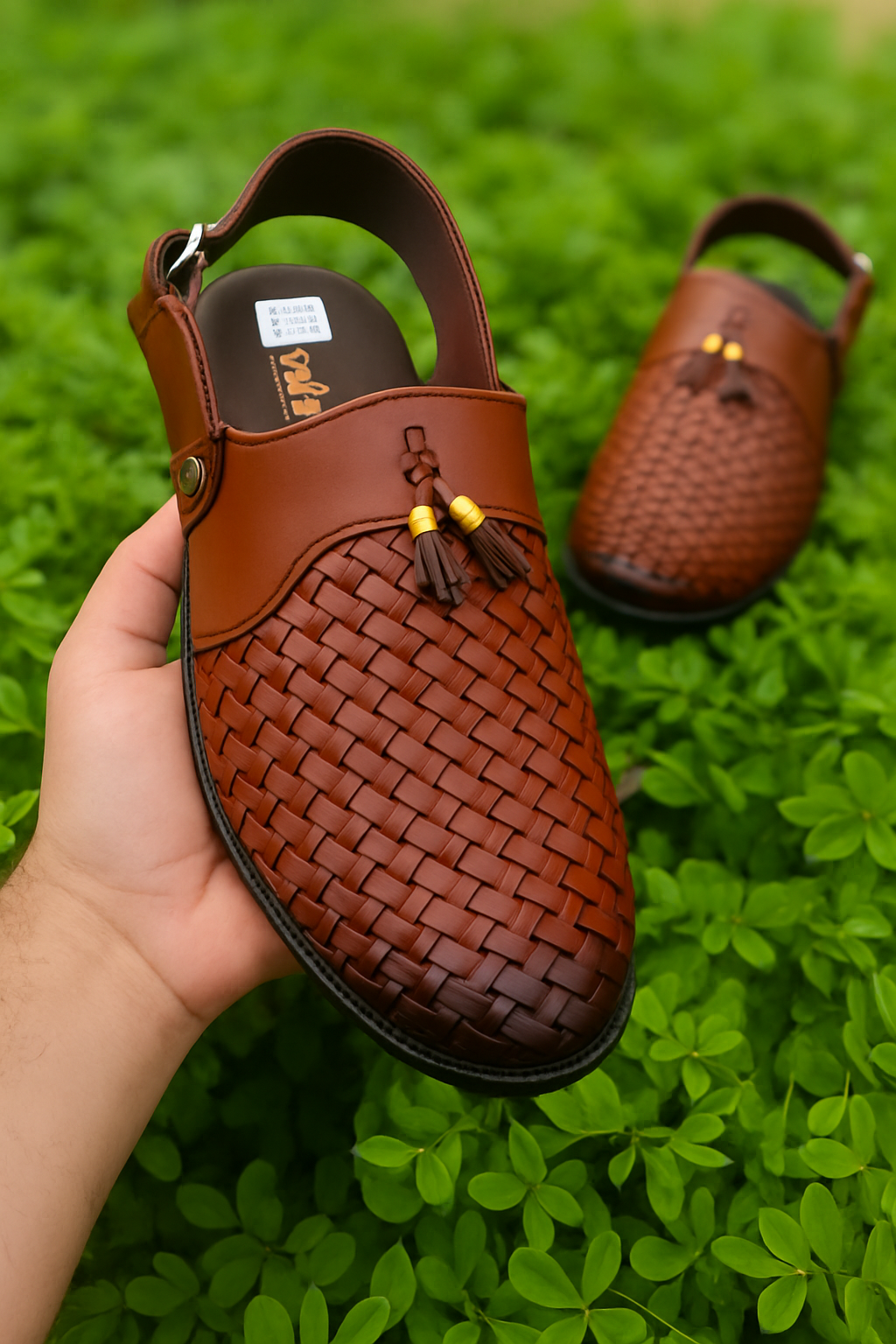 Premium Handcrafted Woven Peshawari Sandal – Classic Brown❤