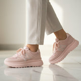 Pink Chunky Platform Sneakers for Women