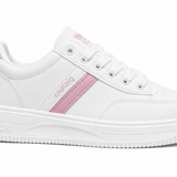 White & Pink Women’s Casual Sneakers – Stylish Everyday Footwear