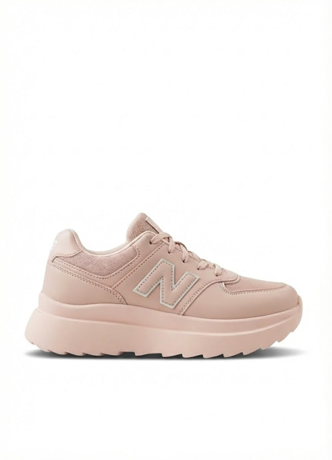 Pink Chunky Platform Sneakers for Women